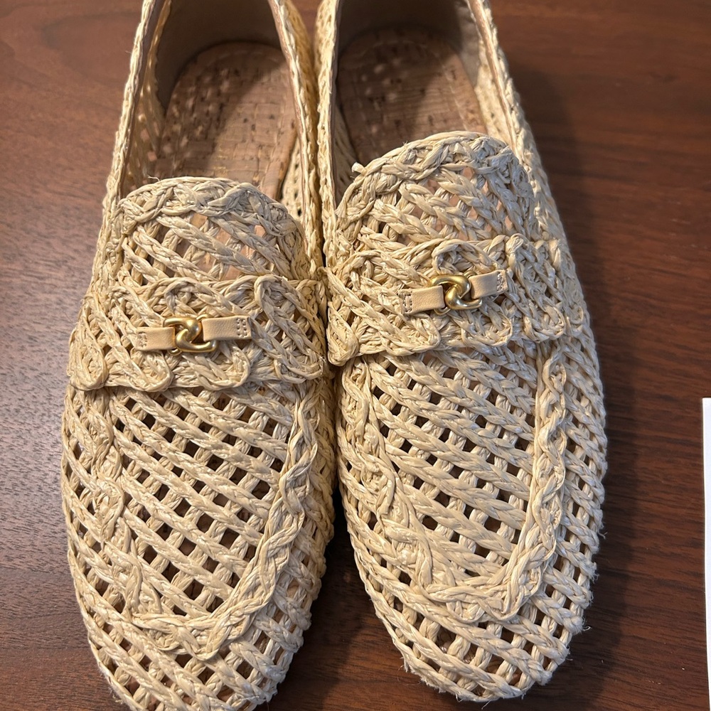 Aerosole Natural Raffia loafers size 8.5